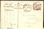 India Princely State Jaipur ¼ An Chariot Horse Postal Stationary Post Card Used As Per Scan # 12628D - Jaipur