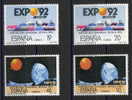 SERIE TIMBRES ESPAGNE NOUVEAUX 1987 EXPOSITION UNIVERSEL SÉVILLE 92  - LA ÉTAIT DES DÉCOUVERTES - Astronomie