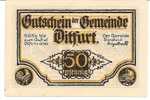 DITFURT  -   ** 50 Pfennig Gutschein Der Gemeinde ** (gültig Bis Zum Aufruf - Ditfurt Den 01 07 1921 - Other & Unclassified