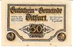 DITFURT  -  ** 50 Pfennig Gutschein Der Gemeinde ** (gültig Bis Zum Aufruf - Ditfurt Den 01 07 1921 - Other & Unclassified