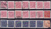 SUEDE - 31 Timbres à 2 Cts Le Timbre - Used Stamps