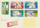 D.D.R./EAST-GERMANY: 1975: Y.1779-8 : Travelled Letter : WINTER OLYMPICS,INNSBRUCK 1976,SLEIGH,BOBSLEIGH,SKIING,SKATING, - Inverno1976: Innsbruck