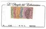 6103)1879 Umberto I° 5v. Da 5+10+20+25+50c. Usati - Afgestempeld