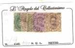 6105)1889 Umberto I° 5v. Da 5+40+45+60c+1£. Usati - Oblitérés