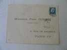 MARCOPHILIE LETTRE DE PONT-AVEN CALVADOS 16  EDITEUR/ 50 CT PASTEUR SURCHARGE AU TARIF INTERNE DU 03/02/1927 P/ PARIS VI - Briefe U. Dokumente