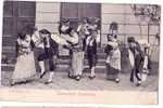 VERITABLE CARTE POSTALE DE ITALIE 1907 TARANIELLA-SORRENTINA  NAPOLI /NAPLES AVEC FLAMME DRAPEAU - Danse