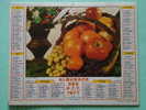 Calendrier ALMANACH PTT - 1977 - Oiseaux & Fruits - JEAN LAVIGNE - Nord 59 - Bon état - Formato Piccolo : 1971-80