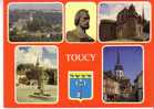 TOUCY - 5 Vues : L´Eglise, Statue De Pierre Larousse, L´Eglise, Place De La République, Maison Du XVIè - N° 14744 - - Toucy