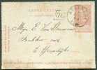 E.P Carte-lettre 10c. Fine Barbe, Obl. Sc ASSENEDE + Boîte QC (BOUCHAUTE) Du 10 Déc. 1894 Vers Yzendijke. - 3497 - Letter-Cards