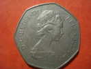 8223  U.K GRAN BRETAÑA   UNITED KINGDOM  50 PENCE   AÑO / YEAR  1973   BC+ - 50 Pence