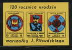 POLAND SOLIDARNOSC 120TH BIRTH ANNIV OF JOZEF PILSUDZKI MS (SOLID01154/0371) - Solidarnosc-Vignetten