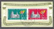 SWITZERLAND LAUSANNE SHEETLET 1955, FD CANCEL BERN (German Language) - Blocks & Sheetlets & Panes