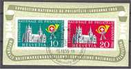 SWITZERLAND, LAUSANNE SHEETLET 1955, USED - Blocks & Sheetlets & Panes