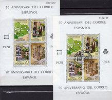 Postamt 1978 ESPANA-Andorra Block 1 **/o 5€ Spanische Einrichtung Der Post Hoja Waps Bloc Bloque S/s Sheet Bf Folklore - Collections