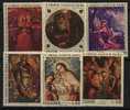 ECUADOR STAMP MICHEL #1337-42 MNH ART RELIGION - Religión