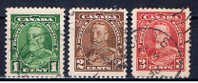 CDN+ Kanada 1935 Mi 184-86 A George V. - Oblitérés