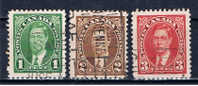 CDN+ Kanada 1937 Mi 197-99 A George VI. - Used Stamps