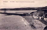 CPA Belle Carte Postale FRANCE Bretagne BINIC Plage De L'avant-port Et Vue Des Côtes De Pornic - Animée TBE Voilier - Binic