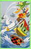 SÉRIES TV - CARTOONS - HANNA-BARBERA 1974 - CARD TRAVEL IN 1984 - AIRPLANES - BIRD - - Series De Televisión