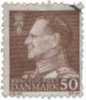 Danemark  464 (1967). - 50 Ø Frédéric IX - Usati