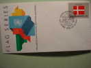 8648  FLAG DRAPEAUX BANDERA   DENMARK DINAMARCA    - FDC SPD   O.N.U   U.N OFFICIAL FIRST DAY COVER AÑO/YEAR 1988 - Buste