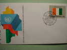 8871  FLAG DRAPEAUX BANDERA   COTE D'IVORE    - FDC SPD   O.N.U   U.N OFFICIAL FIRST DAY COVER AÑO/YEAR 1988 - Sobres