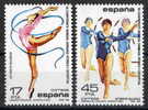 SERIE TIMBRES ESPAGNE NOUVEAUX 1985 CHAMPIONNAT MONDIAL DE GYMNASTIQUE RYTHMIQUE ET SPORTIVE - APPAREIL RUBAN ET CERCLES - Gymnastique