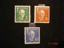 Sweden 1938  80th Gustav V 3 Values   SG208/10  MH - Unused Stamps