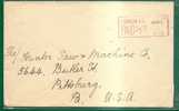 LONDON F.S. - PAID 1/2 D. - 1930 - VF COVER To PITTSBURG, USA - Franking Machines (EMA)