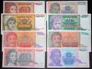 Yugoslavia,Banknote,Paper   Money,Bills,Different,8 Pcs,Inflation,1992.-1994. - Yugoslavia