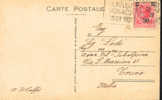 1928 Monaco  Daguin Sur Carte  Rare - Marcofilia