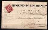 1885 Lettera Da RIPARTRANSONE A GROTTAMARE Con Numerale - Afgestempeld