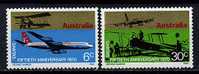 Australie ** N° 422/423 - 50e Ann. De "Quantas Airways" - Mint Stamps