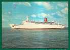 Deutsche Atlantik Linie - POSTCARD Sent From CURACAO, WILLEMSTAD To TAUNTON, MASS, USA - Embarcaciones