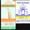 2 DIFFERENTS TICKETS TRANVIA - TRANWAY TRAIN LISBOA PORTUGAL - Europa