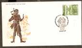 India 1982 Police Beat Petrol, Together Against Crime, Hand Sc 991 FDC - Politie En Rijkswacht