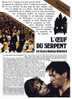 PLAQUETTE - GAUMONT - FILM - L´OEUF DU SERPENT - INGMAR BERGMAN - Publicidad