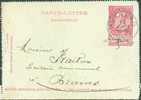 EP Carte-lettre 10 Cent. Fine Barbe Obl. Sc AVERNAS Le 19 Juillet 1901 Vers Braives - TB. 3532 - Carte-Lettere