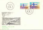 Drapeau Finnois FDC 1977 Finlande Yvert 783/4 - Enveloppes