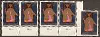 LIECHTENSTEIN - 1968 2fr Patron Saint (5), With Sheet Numbers. Scott 441. MNH ** - Unused Stamps