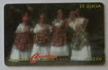 NATIONAL WEAR   ( St. Lucia  - Code 201CSLB ) ** Folk Costume - Folklore - Costumes - Sainte Lucie