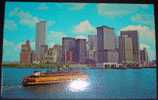 United States,Manhattan,World Trade Center,Boat,Staten Island Ferry,postcard - Long Island