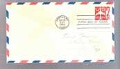 FDC U.S. Airmail 7 Cent Silhouette Of Jet 1960 Stamped Envelope - 1951-1960