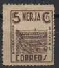 Sello NERJA Asistencia Social 5 Cts, Guerra Civil - Spanish Civil War Labels