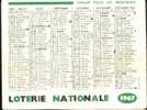 Calendrie De Poche - Pub: LOTERIE NATIONALE -1967 ( Vois Scan Des 2 Côtés ) - Small : 1961-70