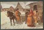 RUSSIA RUSSIAN TYPES, HOLIDAYS, KHARMOSHKA HARMONIC PLAYER, HORSE, BY LVOFF, GRANBERG EDITION VINTAGE POSTCARD - Musica