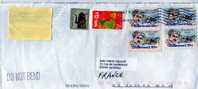 U.S.A: 2008 Lettre Avec Timbres Année Du Coq 2 Paires Glenn Curtiss Pionier De L'aviation - Briefe U. Dokumente