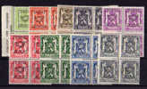Belgique  1-VII-1942,   Préoblitérés « Petit Sceau De L’Etat Surchargé » Cote 76 € Le Bloc De 4 - Typo Precancels 1936-51 (Small Seal Of The State)