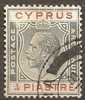 CYPRUS - 1924 ¼ Pi King George V. Scott 89. Used - Cyprus (...-1960)