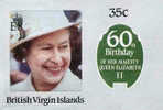 BR.VIRGIN ISLANDS 1986, QII Birthday 35c SW WATERMARK, Imperf Proof, No Blue  [épreuve,Druckprobe, Prueba,prova,proeven] - British Virgin Islands